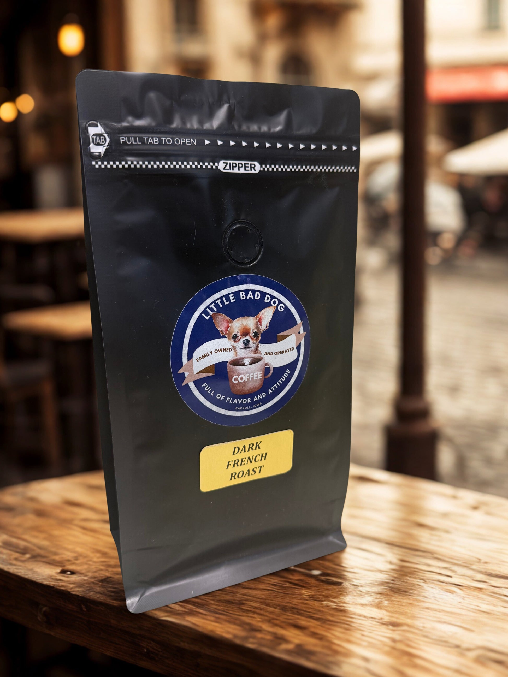Dark French oast
